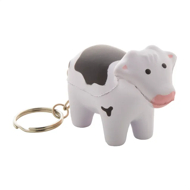 Antistressz kulcstartó – Milky, fehér / fekete