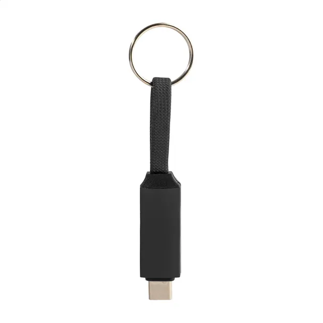 Kulcstartós 60 W-os USB-C kábel – Keycab, fekete