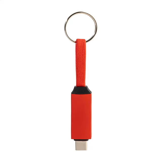 Kulcstartós 60 W-os USB-C kábel – Keycab, piros