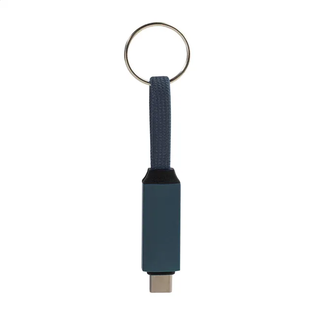 Kulcstartós 60 W-os USB-C kábel – Keycab, sötét kék