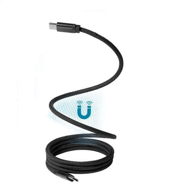 Mágneses 60 W-os USB-C kábel – Magsle, fekete