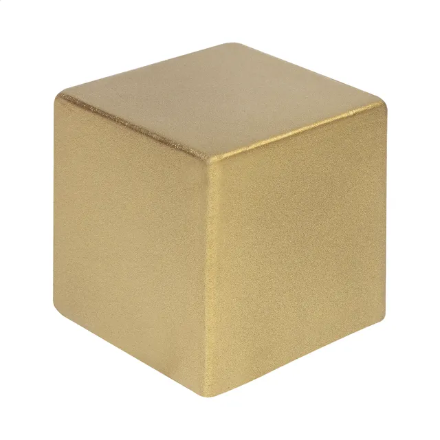 Metálfényű stresszlabda – Cubix Shine, arany