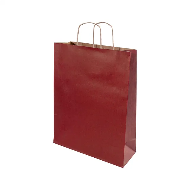 Papír ajándéktáska, kicsi – Papbag S, burgundi vörös