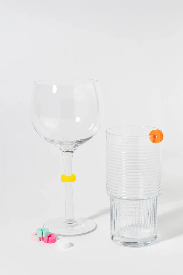 Pohárjelölő szett – Cupperty, fehér