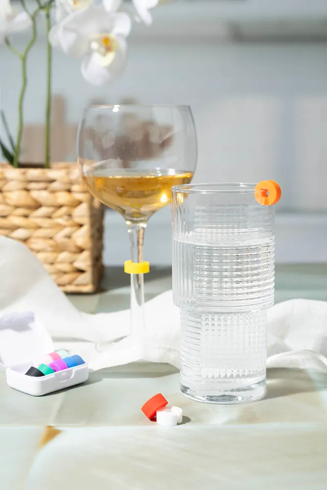 Pohárjelölő szett – Cupperty, fehér
