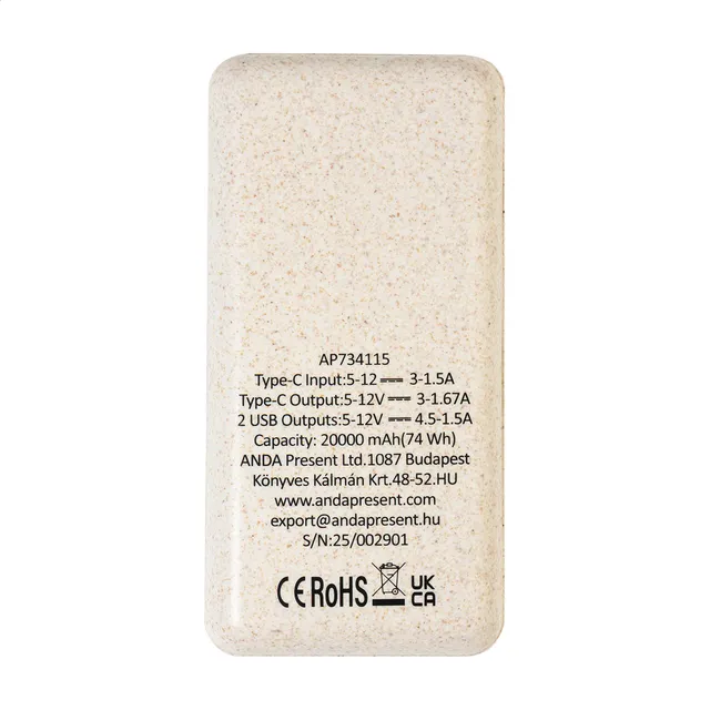 Power bank – Durum XL, natúr