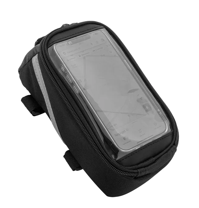 RPET kerékpáros mobiltartó táska – Velofon, fekete