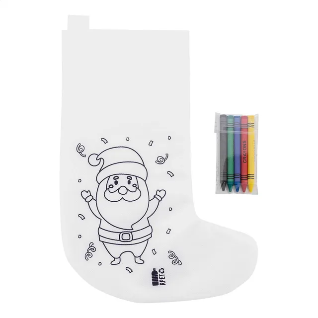 Színezhető karácsonyi zokni – Julfar Gift