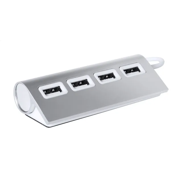 USB hub – Wudge, ezüst / fehér