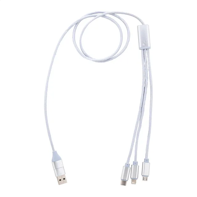 USB töltőkábel – Ralong, ezüst